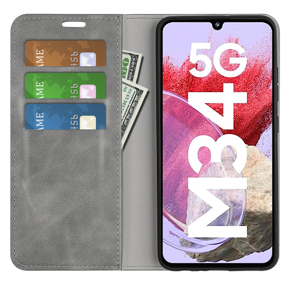 For Samsung Galaxy F34 5G M34 5G Anti-Scratch Skin-touch Wallet PU Leather Phone Case Stand Mobile Phone Cover For Samsung Galaxy F34 5G M34 5G Anti-Scratch Skin-touch Wallet PU Leather Phone Case Stand Mobile Phone Cover